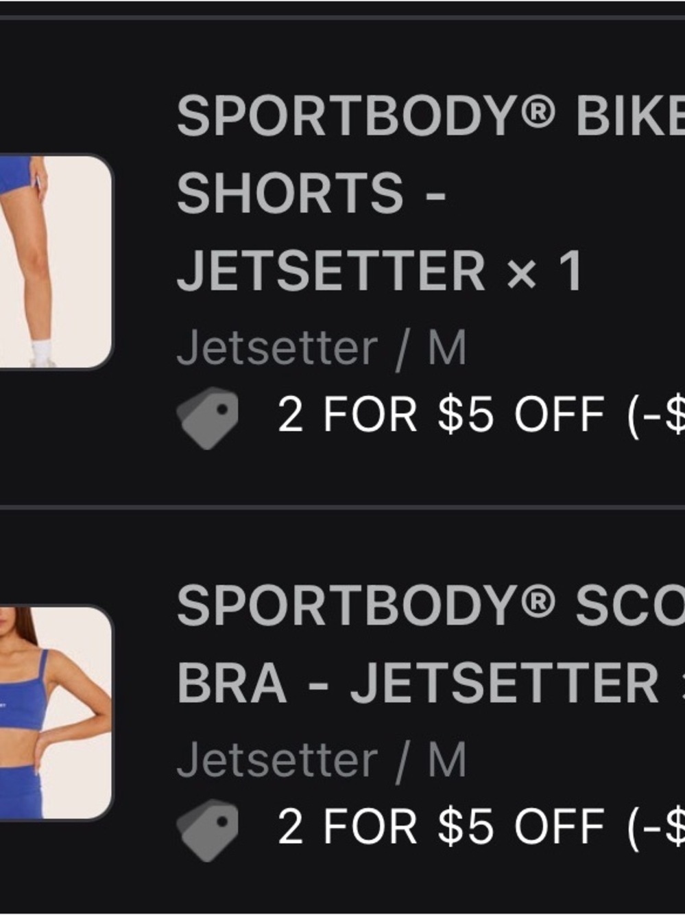 SET Active SPORTBODY Bike Shorts and Scoop Sports Bra Jetsetter - Picture 9 of 9